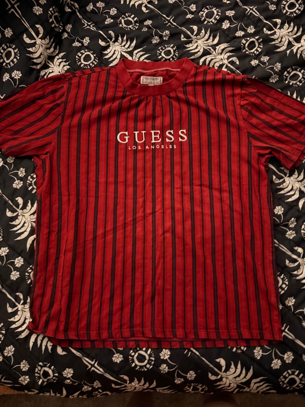 Guess Los Angeles Original Striped Red Tee